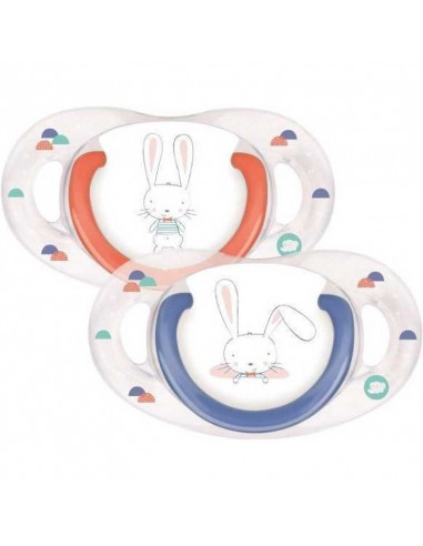Chupetes Natural Physio silicona Bébé Confort 6-18m Sweet Bunny (x2)