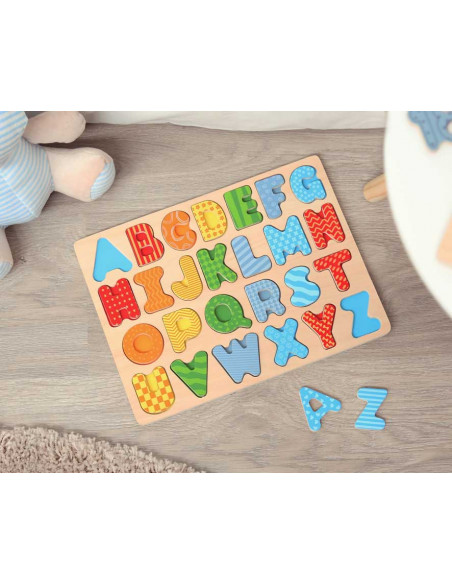 Puzzle El Alfabeto de Kiokids, juego de madera